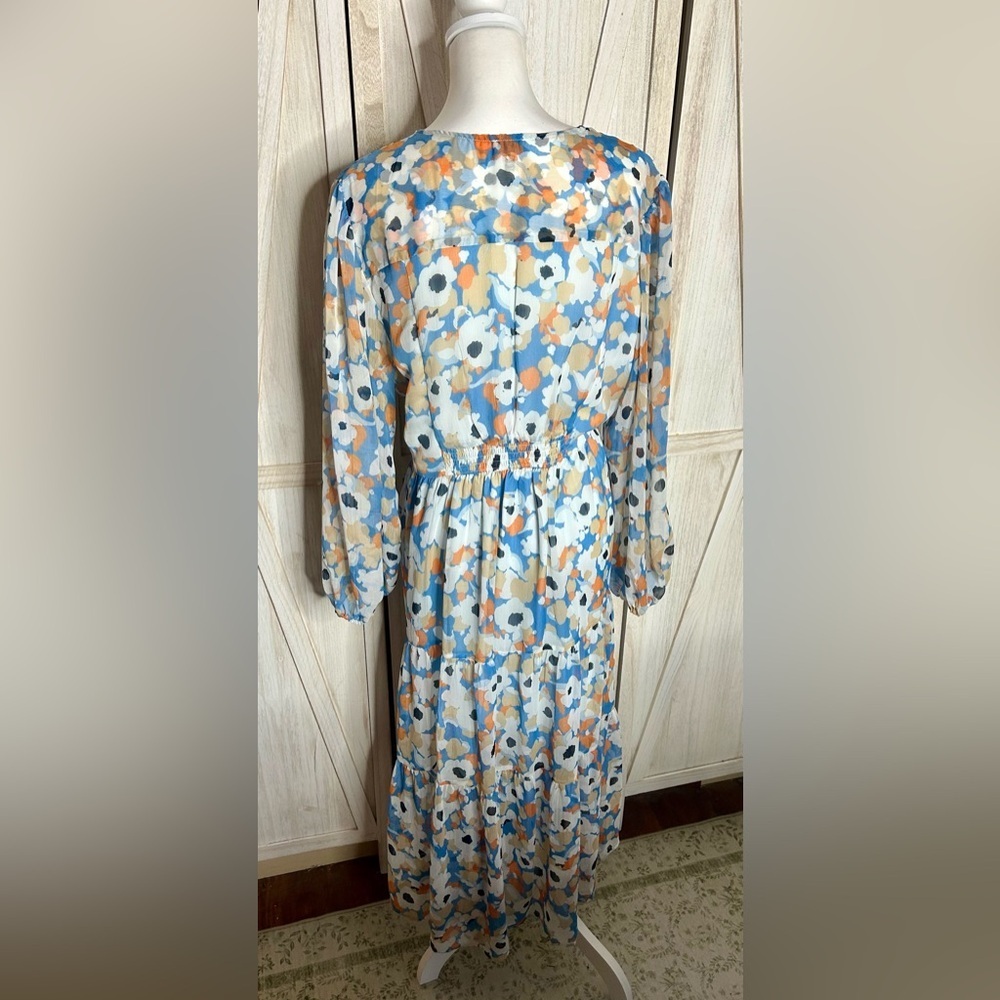 Joie NWT Limited Edition Floral Fields Maxi Dress Women sz XL boho high low hem - Picture 5 of 14